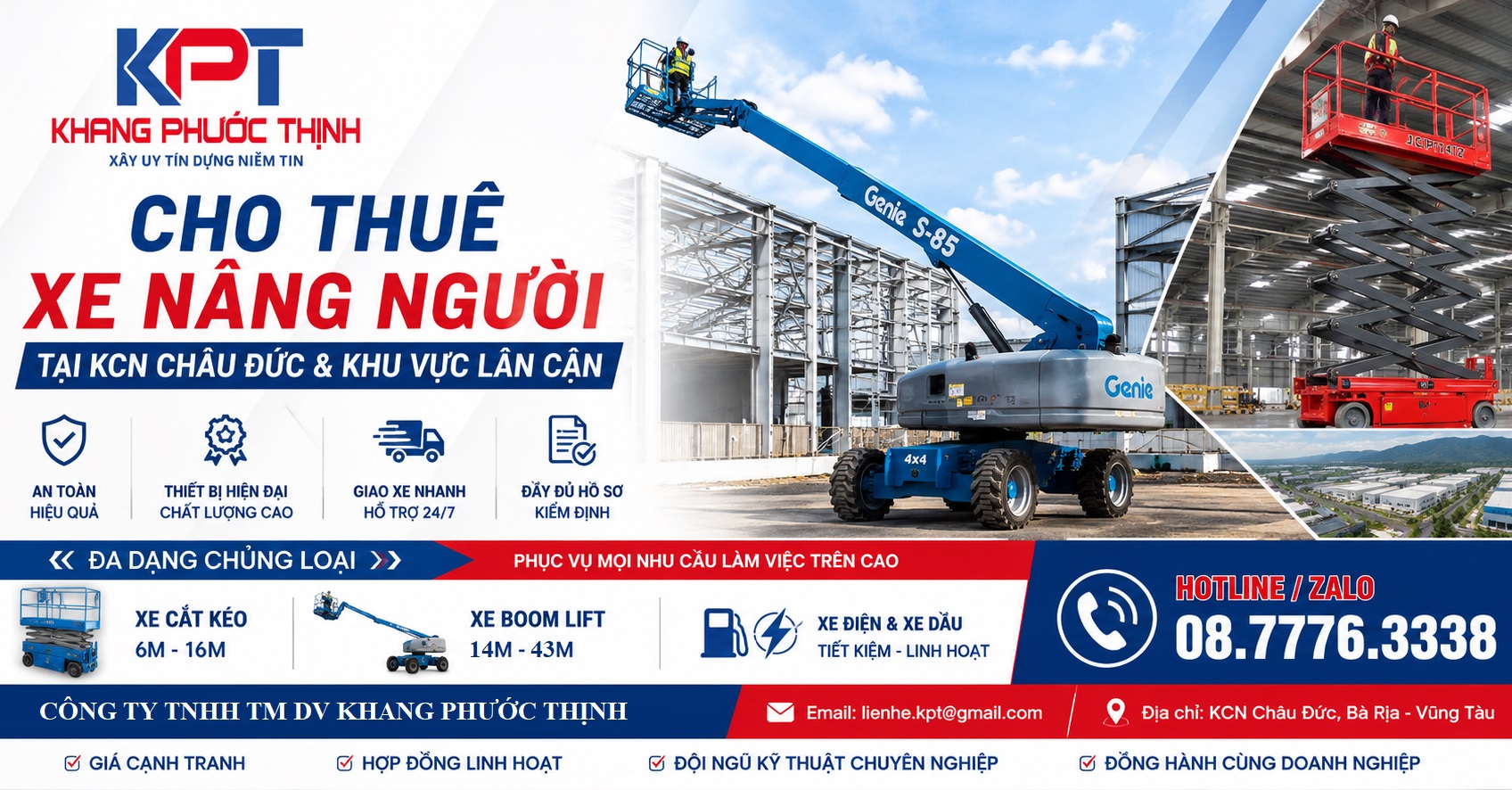 Thue xe nang nguoi kcn chau duc